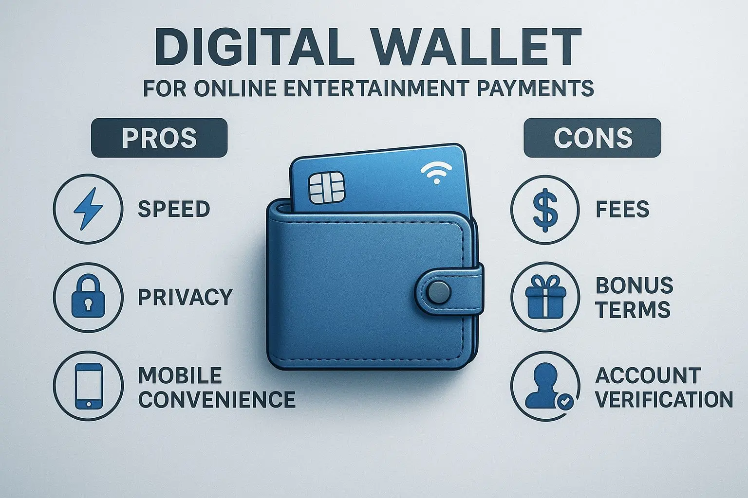 Comparação visual entre vantagens e desvantagens de carteira digital