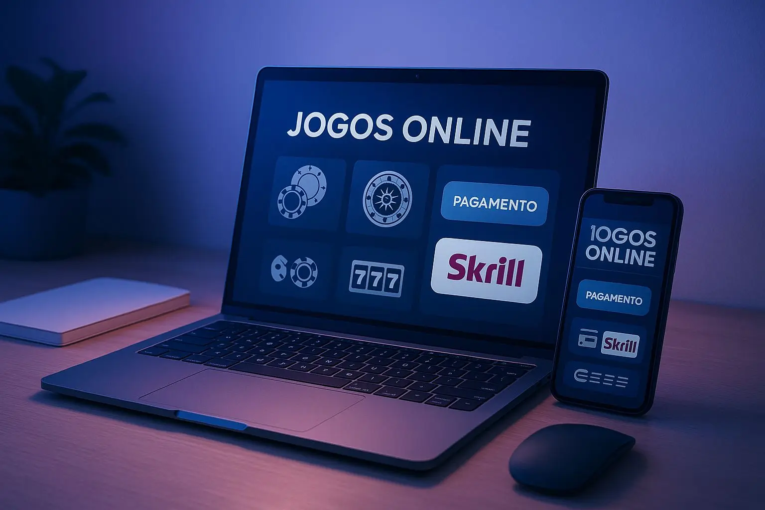 Betclic e Skrill numa experiência digital Portátil e telemóvel com interface de jogo online e opção Skrill