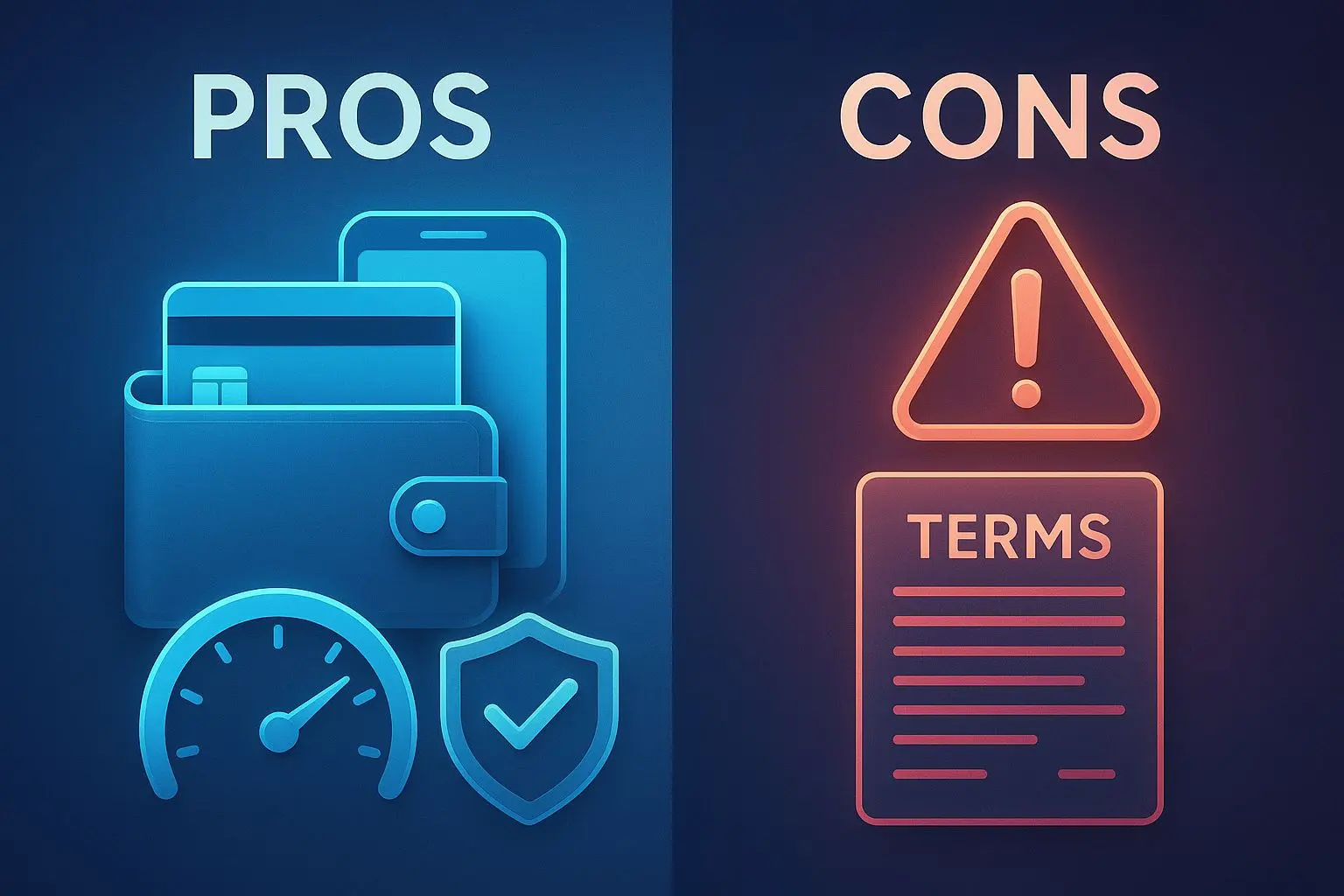 Comparação visual de prós e contras do uso de Skrill para bónus