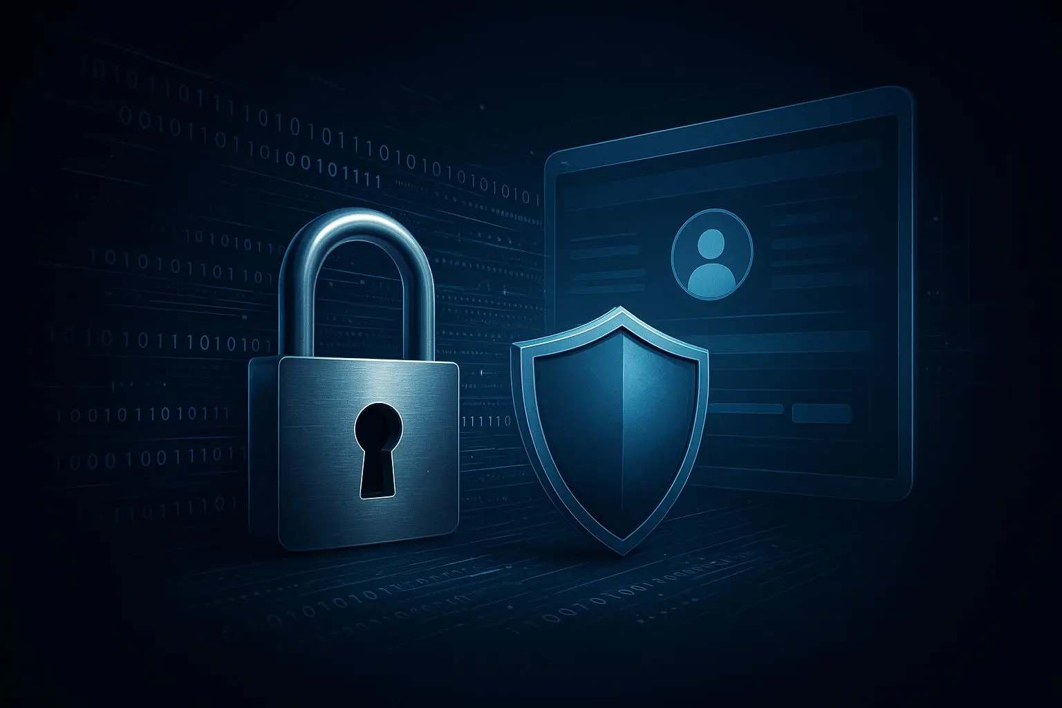 Segurança e verificação digital Ilustração de segurança digital e proteção de dados online