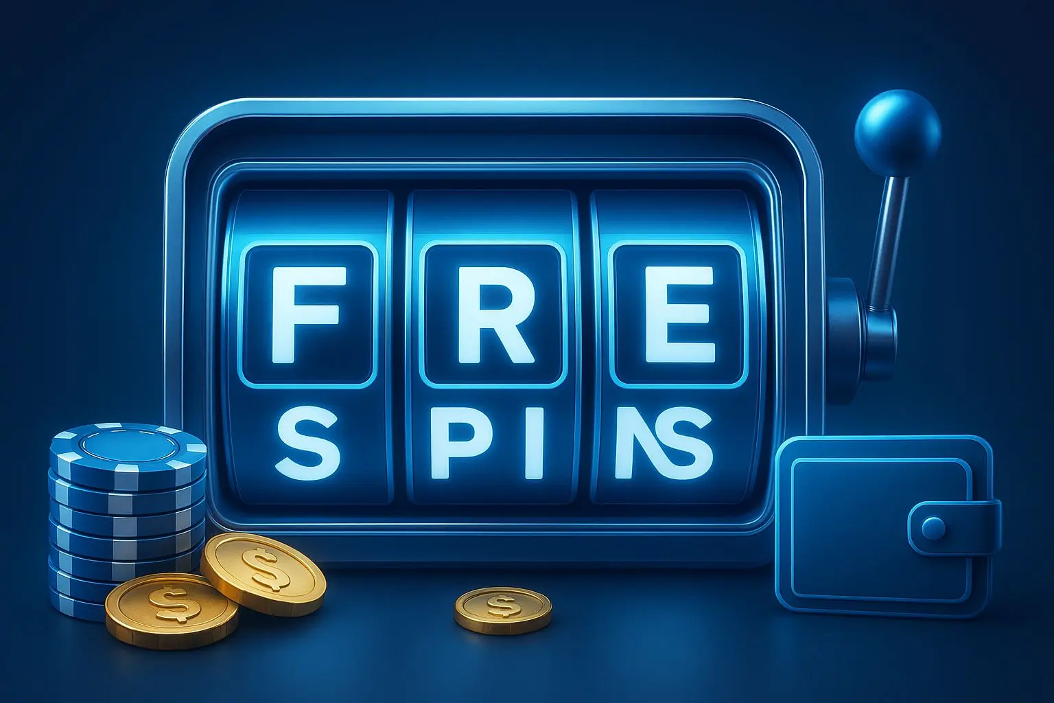 Ilustração de rodadas grátis em slots online com carteira digital genérica