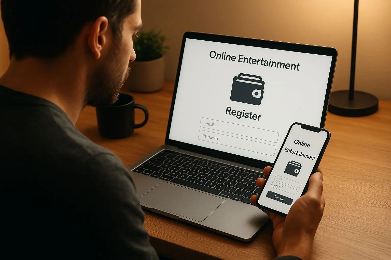 Registo online com carteira digital para ativar oferta promocional