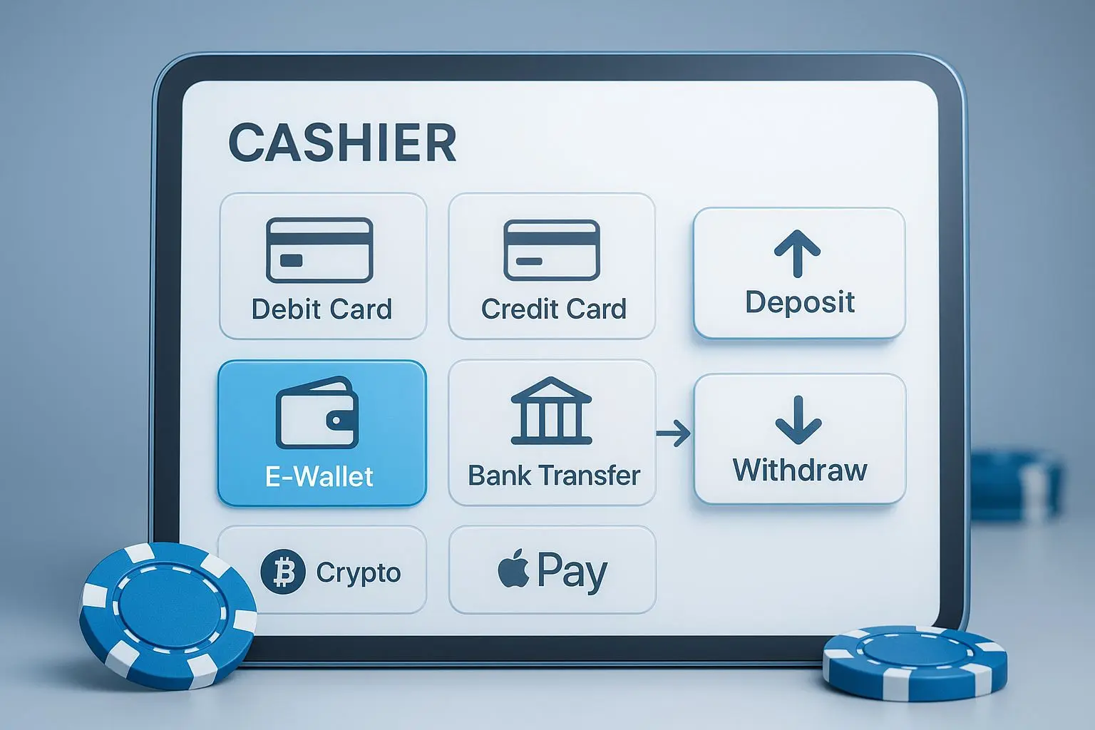 Interface de caixa online com opção Skrill destacada
