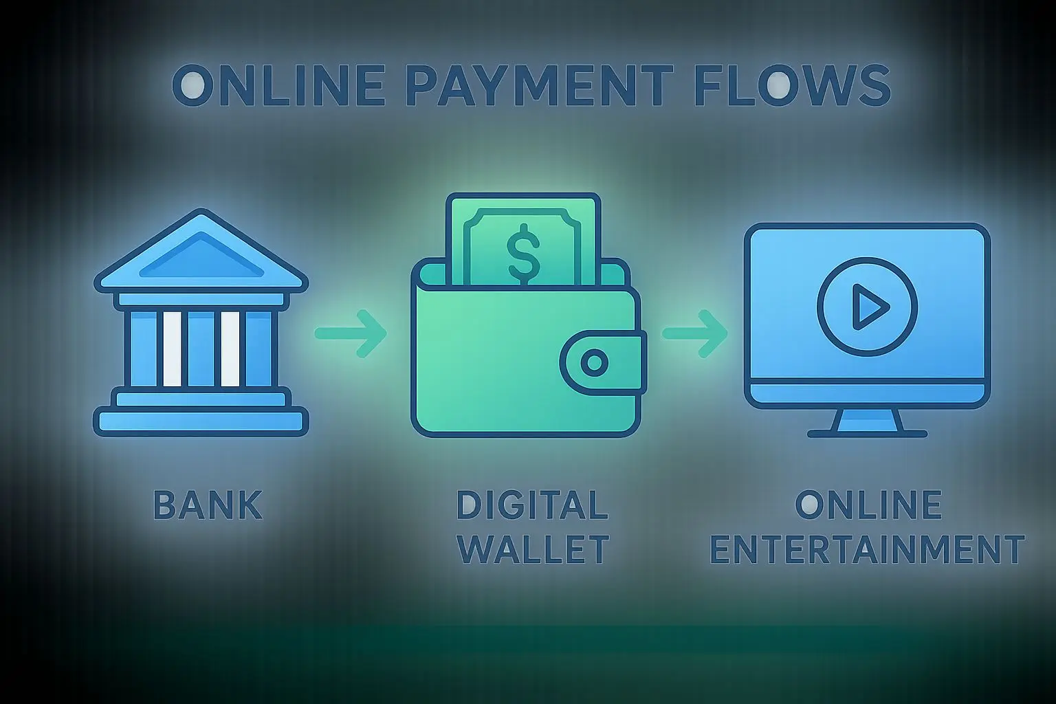 Comparação visual entre transferência bancária direta e carteira digital para pagamentos online